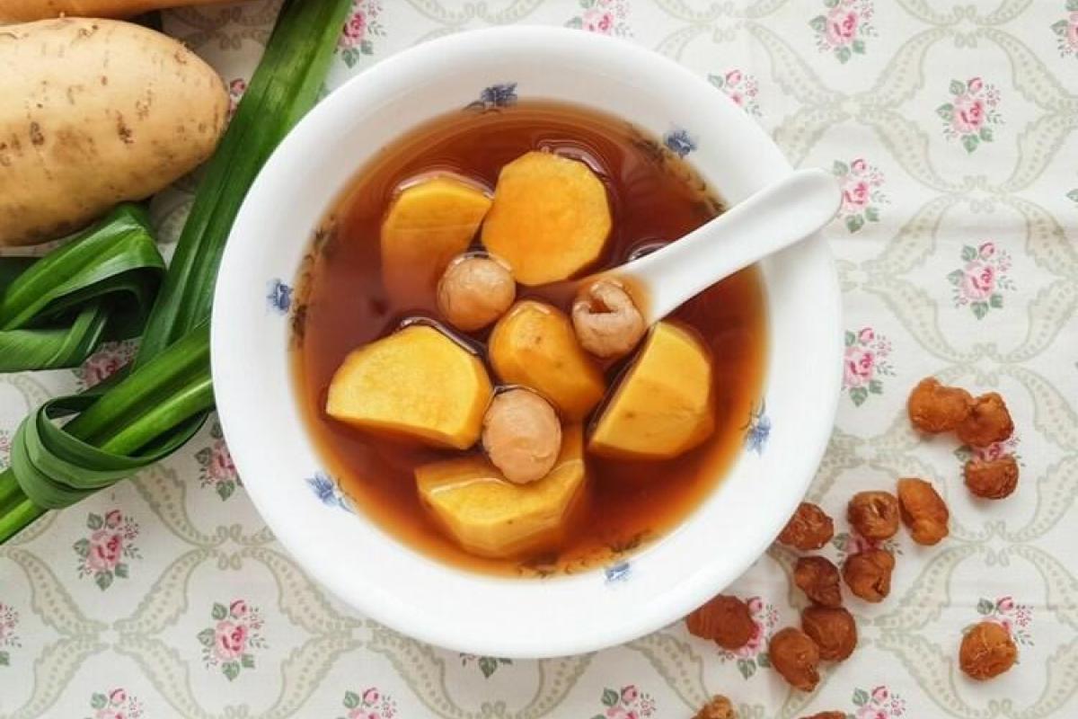 brown sugar sweet pototo ginger soup