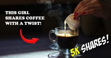 This girl shares coffee with a twist