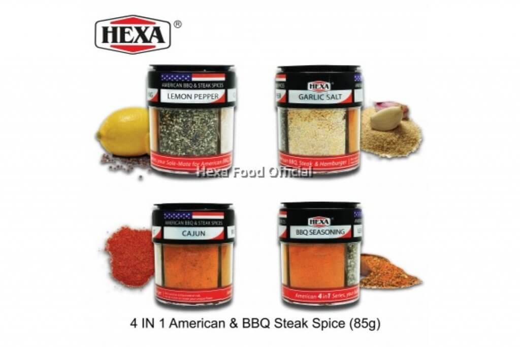 Top 15 Seasoning you should have in your kitchen 2025 11 Hexa American BBQ Steak Spices 4 in 1 85g