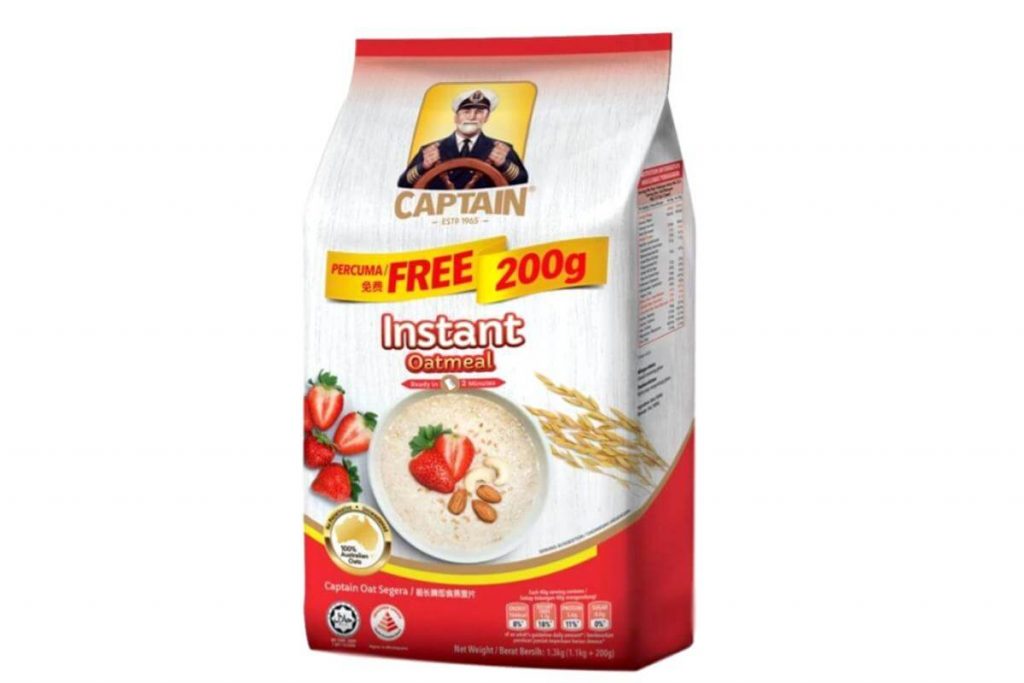 Top 10 Best Instant Oatmeal in Malaysia 2025 10 Captain Oats Instant Oatmeal