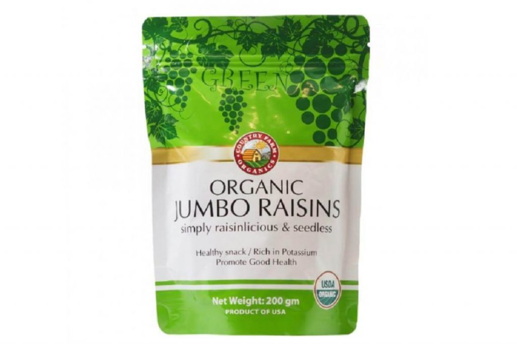 10 Kismis Terbaik di Malaysia 2025 4 Country Farm Organics Dark Green Raisins