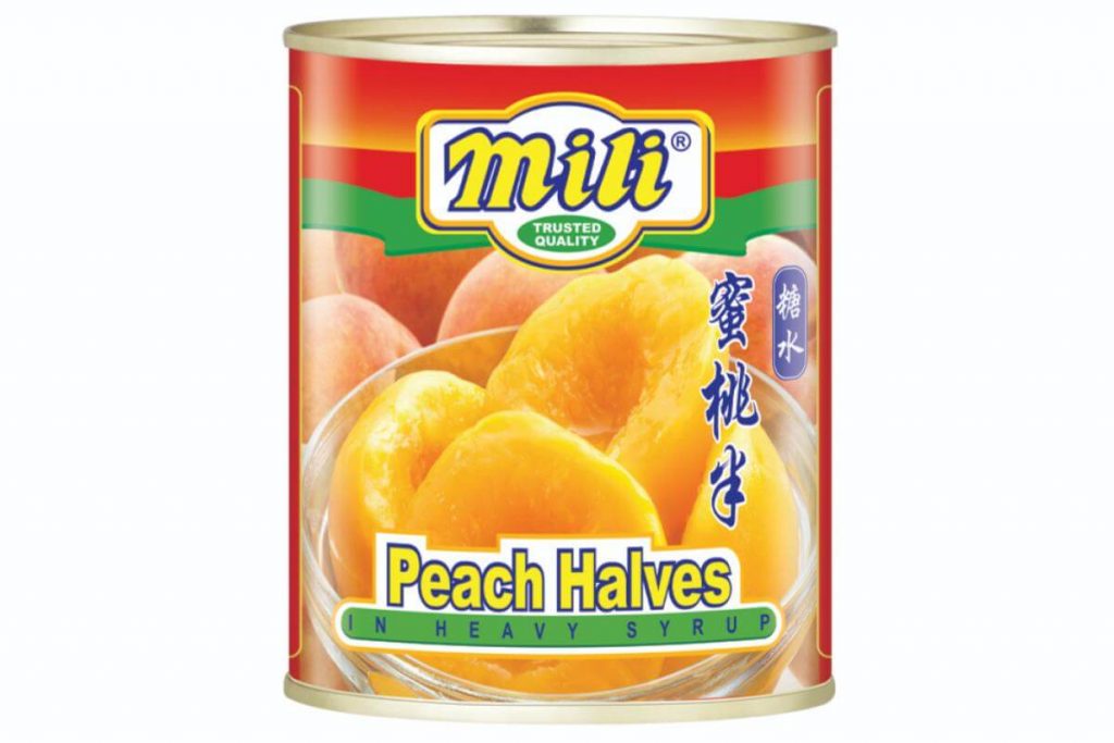 10 Buah Pic Dalam Tin di Malaysia 2025 9 Mili Peach Halves in Heavy Syrup