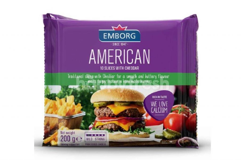 Top 10 Best Cheddar Cheese in Malaysia 2025 8 Emborg American Cheddar Slice Cheese