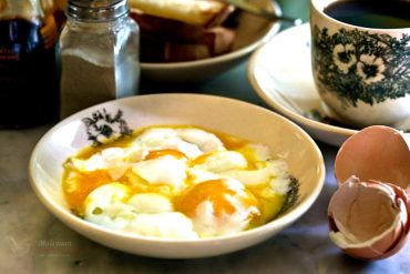 Half boiled eggs with Toast