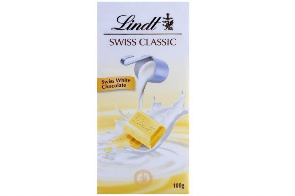 10 Coklat Putih Terbaik di Malaysia 2025 8 Lindt Swiss Classic White Chocolate