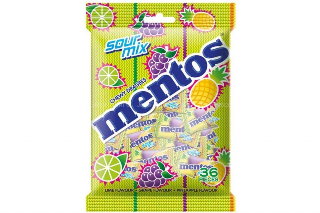 10 Gula-Gula Masam Terbaik Di Malaysia 2025 6 Mentos Chewy Dragees Sour Mix