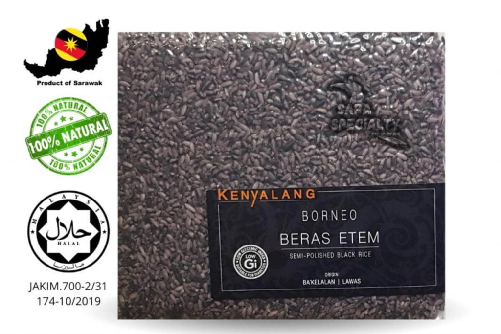 10 Beras Hitam Terbaik di Malaysia 2025 11 Sarawak Etem Black Rice Semi Polished