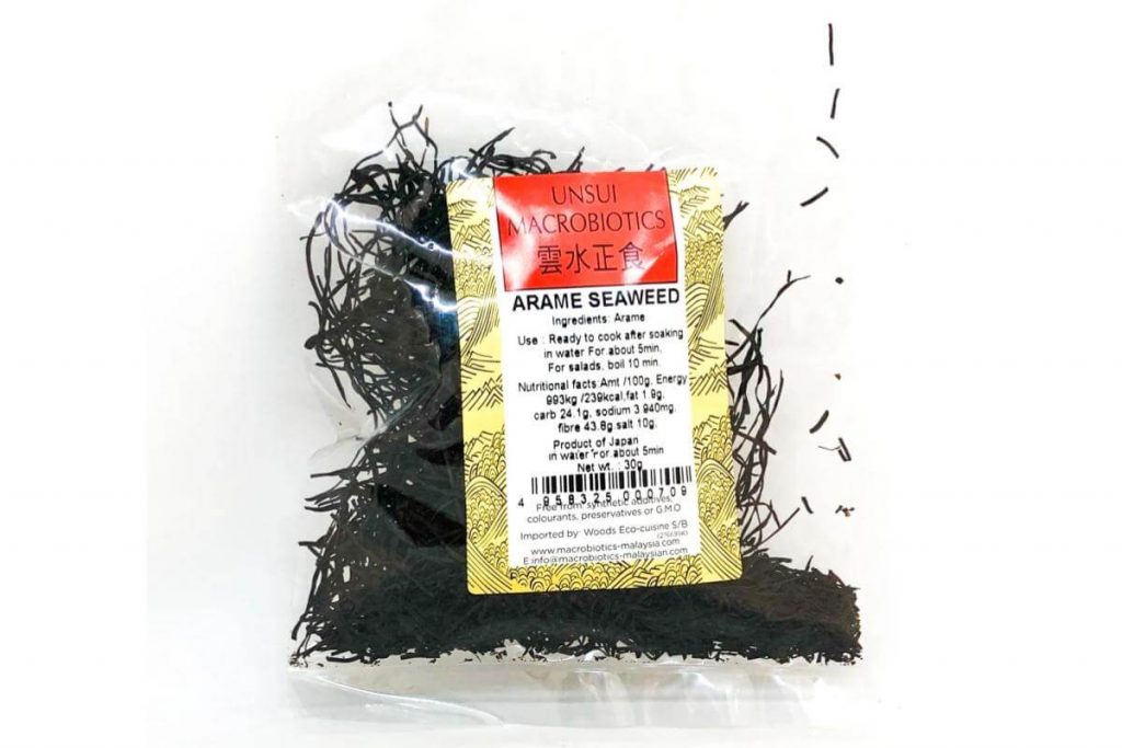 10 Rumpai Laut Kering Terbaik di Malaysia 2025 7 Unsui Macrobiotics Arame Seaweed