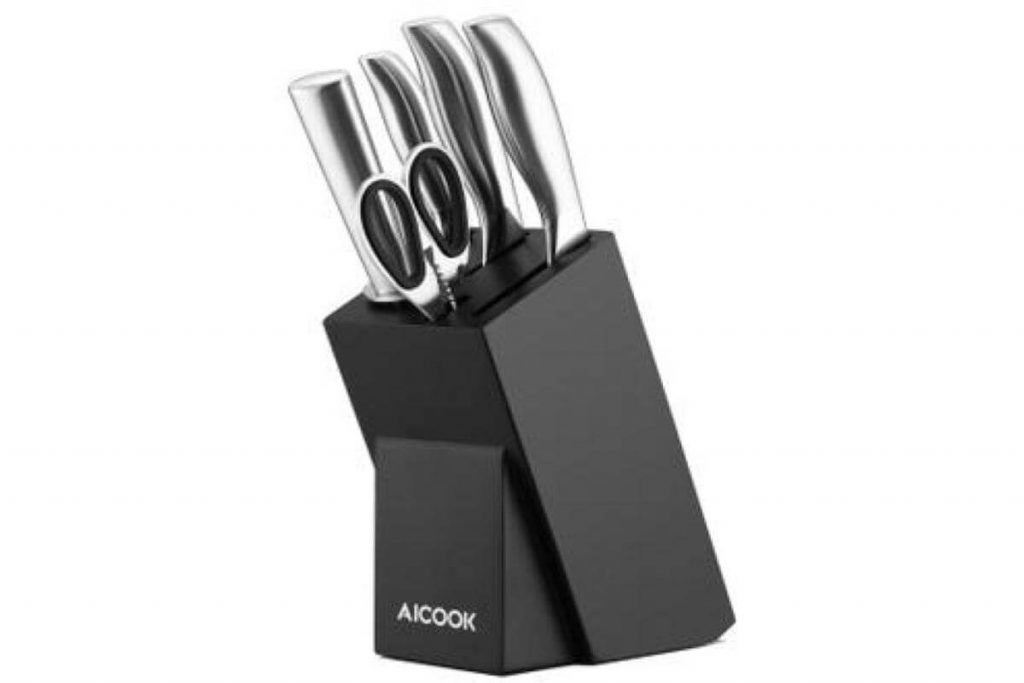 Top 10 Kitchen Knife Set In Malaysia 2025 9 Aicook Premium in Kitchen Knife Set with Wooden Knife Block Stand