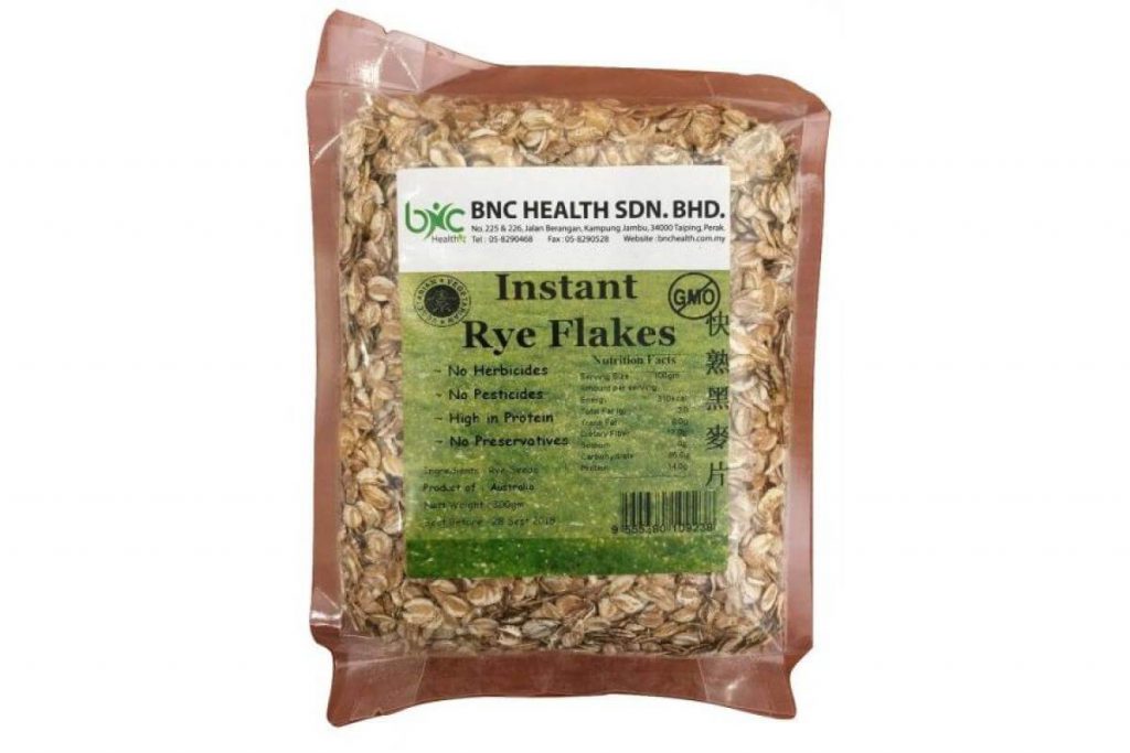 10 Serpihan Rai Terbaik Di Malaysia 2025 11 BNC Health Instant Rye Flakes