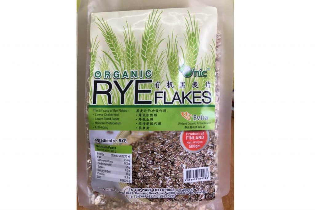 10 Serpihan Rai Terbaik Di Malaysia 2025 2 Onic Organic Rye Flakes