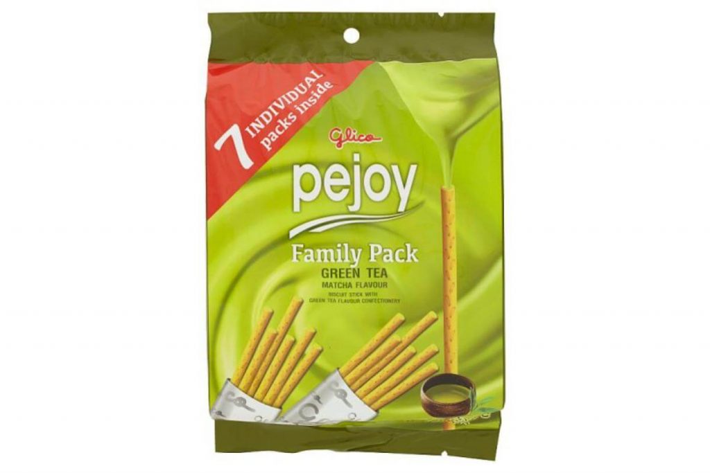 Top 10 Matcha Green Tea Flavoured Biscuits in Malaysia 2025 5 Glico Pejoy Family Pack Green Tea Matcha Flavour Biscuit Stick packs g