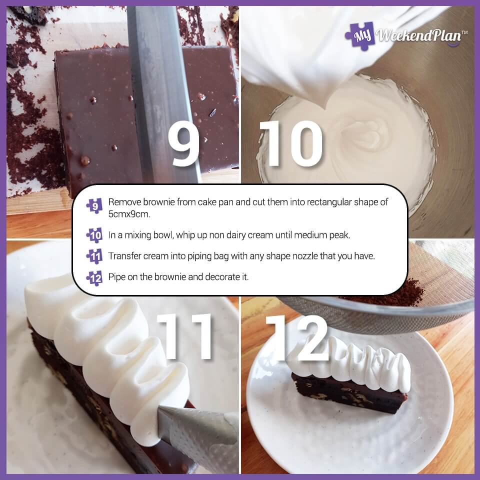 Milk Chocolate Cream with Fudgy Walnut Brownie Recipe