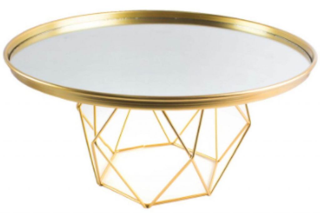 Top 10 Cake Stand In Malaysia 2025 4 PISB Gold Geometric Mirror Top Cake Stand