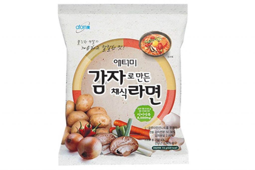 Top 10 Pre-Cook Instant Noodles 2025 (tomyam mee, pan mee, prawn noodles) 1 Atomy Potato Vegetarian Ramen HALAL