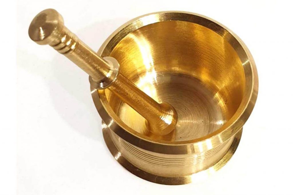 Top 10 Pestle and Mortar In Malaysia 2025 10 Brass Saffron Mortar And Pestle