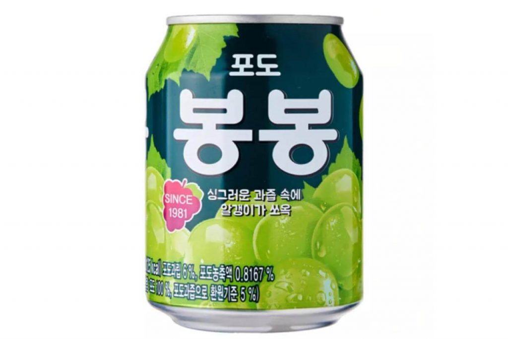 Top 10 Korean Beverages in Malaysia 2025 3 Korea Haitai Bon Bon Grape Juice