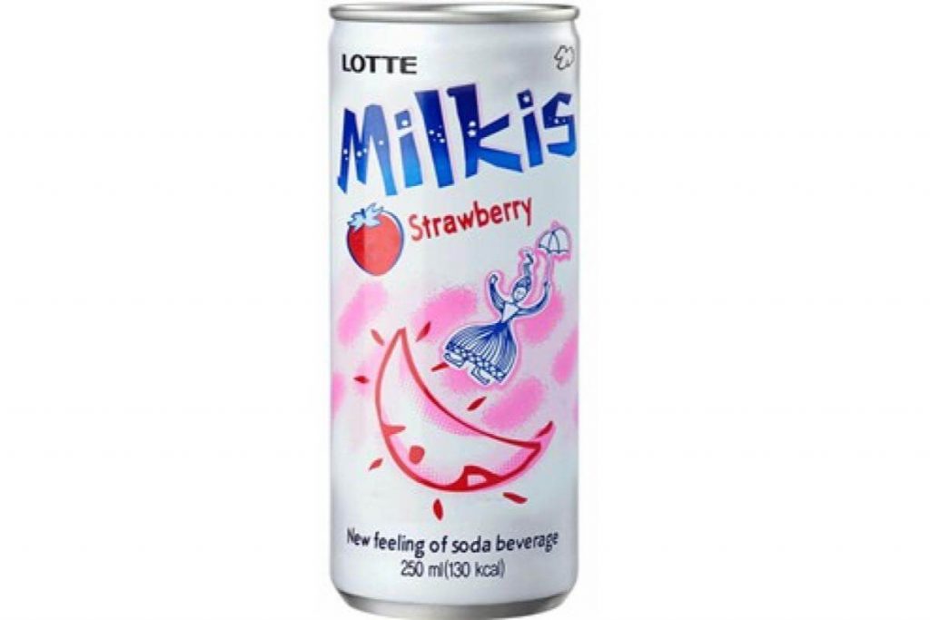 Top 10 Best Strawberry Drinks In Malaysia 2025 11 Lotte Milkis Strawberry Flavoured Soda Drink