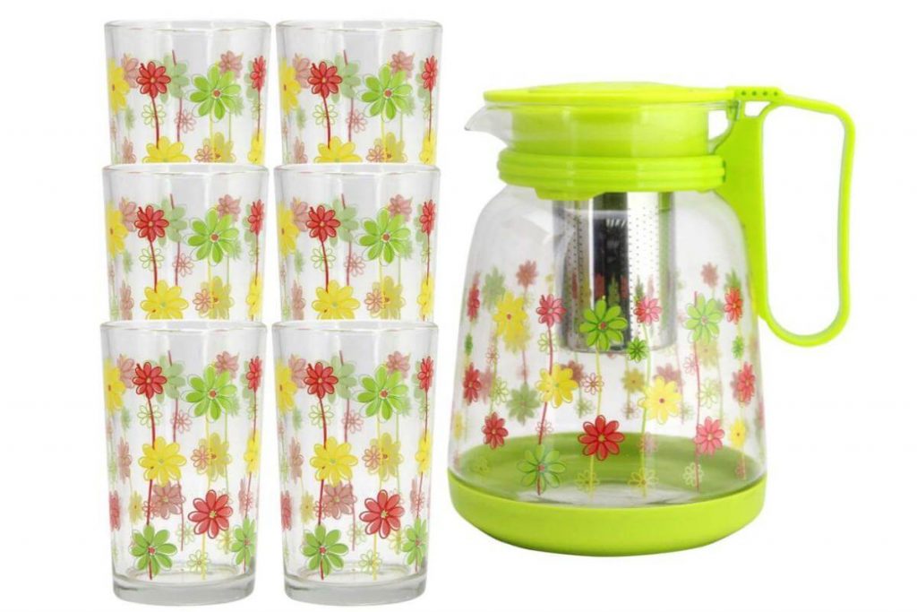 Top 10 Glass Jug In Malaysia 2025 6 My Home Glass Set Piece with Infused Glass Jar