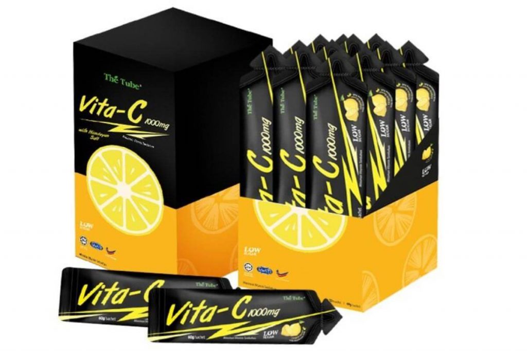 Top 10 Best Vitamin C Drinks in Malaysia 2025 9 The Tube Vita C mg Lemon with Himalayan Salt