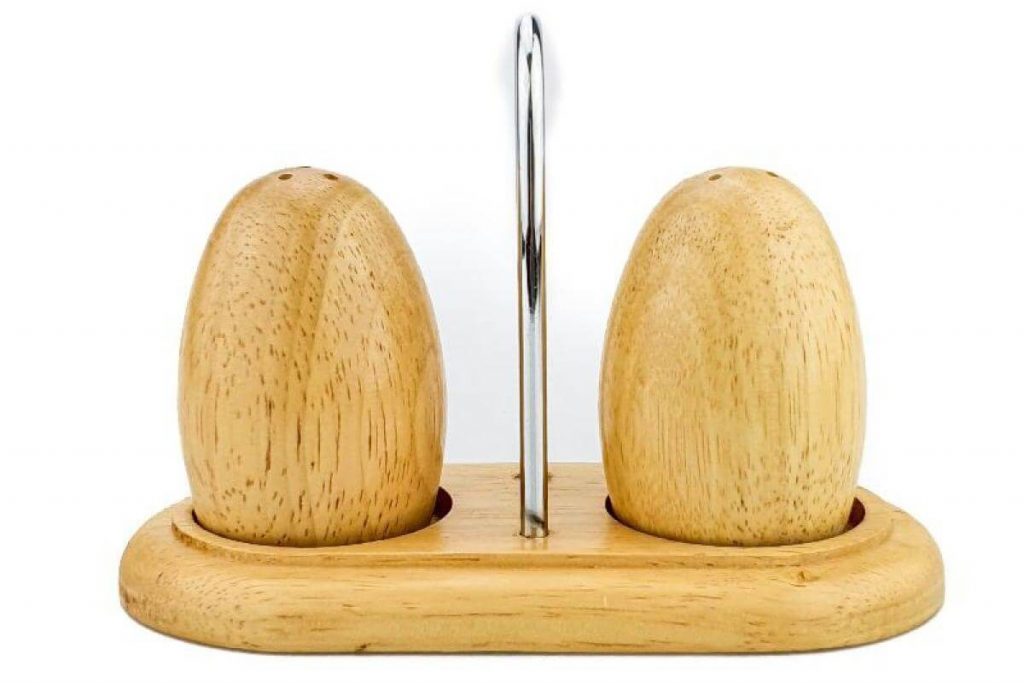 Top 10 Best Salt and Pepper Shaker In Malaysia 2025 10 Brisscoes Egg Shaped Wood Salt and Pepper Shaker
