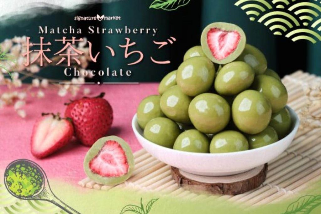 10 Coklat Matcha/ Teh Hijau Terbaik di Malaysia 2025 11 Signature Market Japanese Matcha Chocolate Coated Strawberry