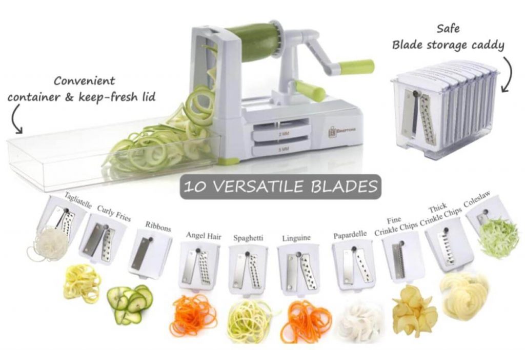 Top 8 Best Vegetable Spiralizers in Malaysia 2025 5 Blade Spiralizer Vegetable Slicer
