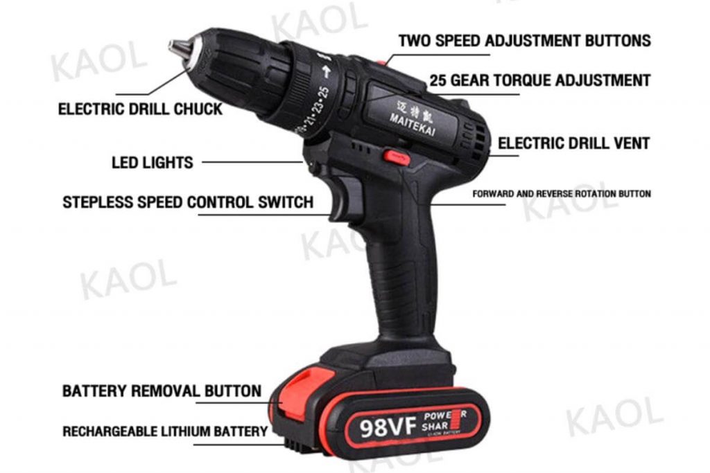 Top 8 Best Electric Drills in Malaysia 2025 5 V Cordless Hand Drill Set Impact Hammer Lithium Battery Car Rechargeable Electric Screwdriver Power Tool