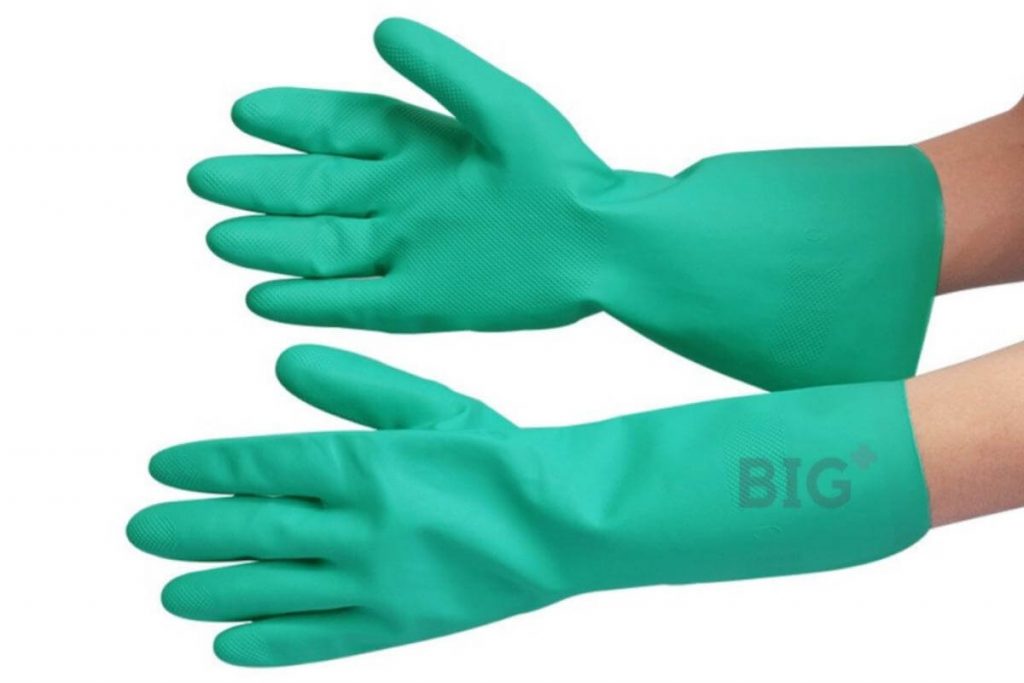 Top 10 Cleaning Gloves in Malaysia 2025 4 BIG Heavy Duty Chemical Resistance Nitrile Gloves