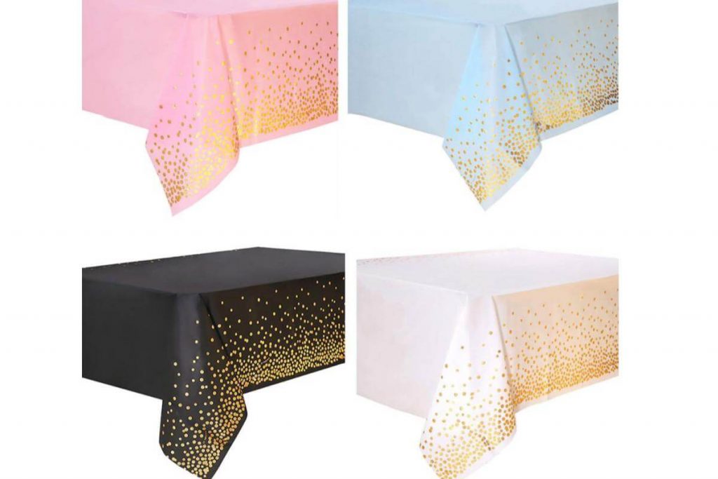 Top 8 Best Table Covers in Malaysia 2025 7 Bronzing black dots tablecloth