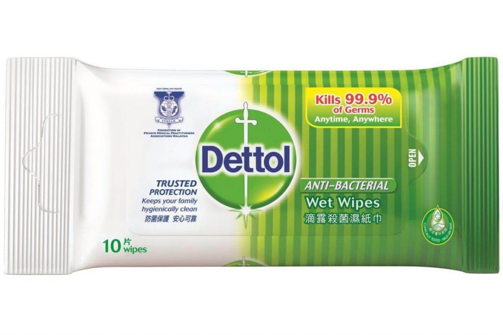 Top 10 Wet Wipes in Malaysia 2025 2 Dettol Wipes Anti Bacterial