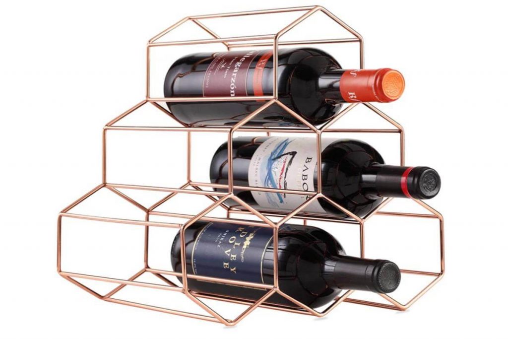 Top 10 Best Wine Racks in Malaysia 2025 3 Geometric Metal Wine Rack