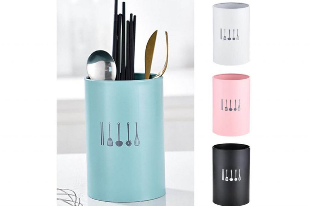 Top 10 Best Cutlery Holder in Malaysia 2026 9 IVY Cylinder Cutlery Drain Containers
