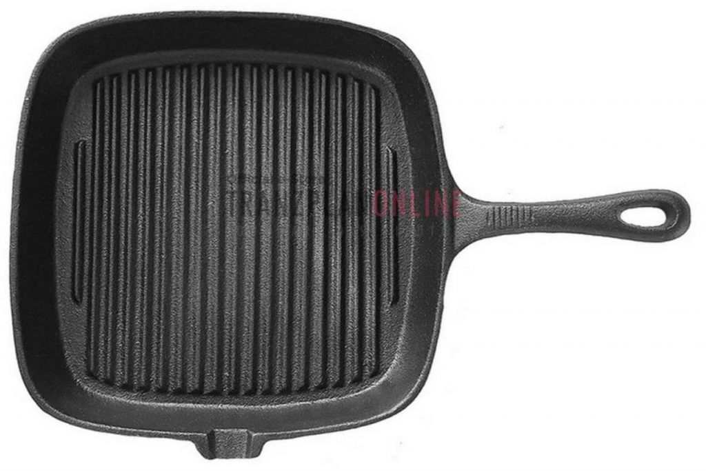 10 Alat Memasak Besi Terbaik di Malaysia 2025 7 QWARE Pre Seasoned Chef Grade Cast Iron Grill Pan