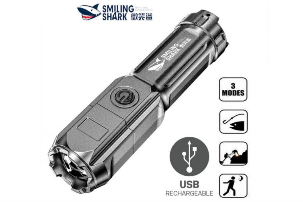 Top 9 Best Torchlights in Malaysia 2025 8 SMILING SHARK Flashlight Super Bright Torchlight