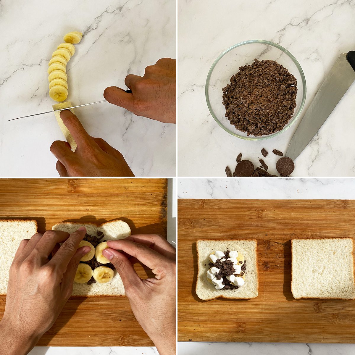 banana chocolate step