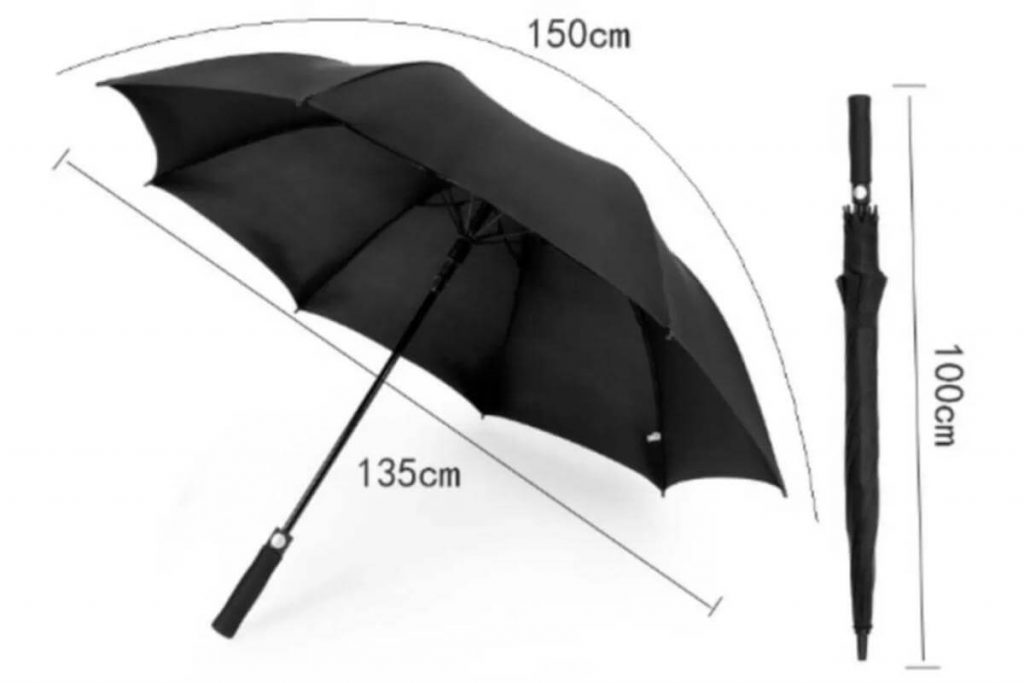 Top 10 Best Umbrellas in Malaysia 2025 4 cm UV Block Auto XL Payung Auto Open Golf Umbrella Big Size Oversize Person Besar Hujan