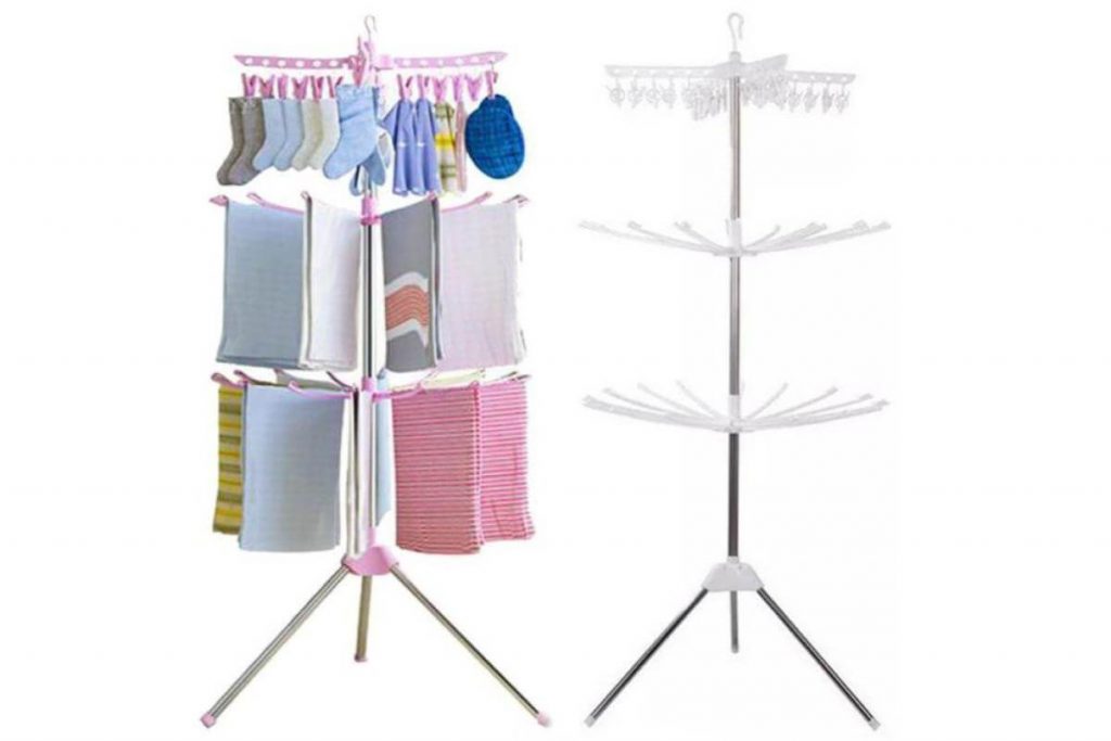Top 10 Best Clothes Drying Racks in Malaysia 2025 2 Tiers Foldable Clothes Drying Rack