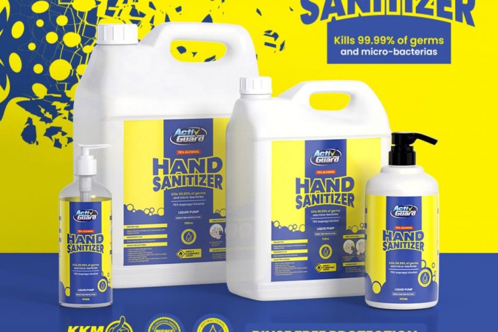Top 8 Best Hand Sanitisers in Malaysia 2025 7 ActiGuard Alcohol Hand Sanitizer Liquid