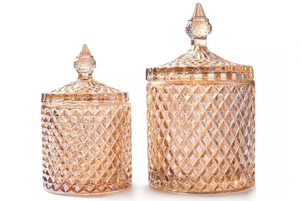 Top 10 Best Cookie Jars in Malaysia 2025 7 Amber Crystal Glass Storage