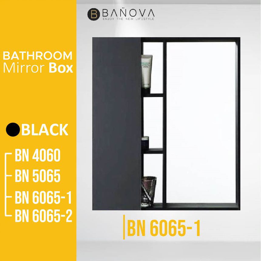 <strong>8 Cermin Bilik Mandi Terbaik Malaysia 2025</strong> 8 BANO Bathroom Mirror Aluminium Cosmetic Storage Organizer with Mirror