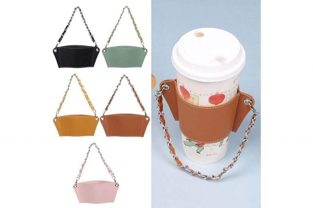 Top 10 Best Cup Sleeves in Malaysia 2025 9 BEAUTY PU Leather Cup Holder