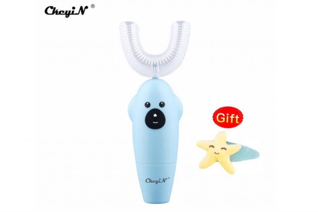 <strong>10 Berus Gigi Elektrik Bayi Terbaik di Malaysia 2025</strong> 3 CkeyiN Electric U Shape Silicone Toothbrush