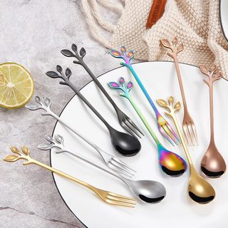 Top 8 Best Fruit Forks in Malaysia 2025 6 Creative Branch Leaves Stainless Steel Fruit Fork