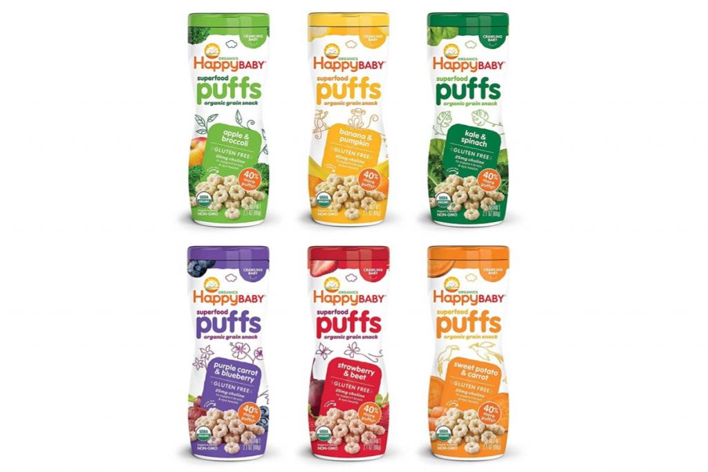 10 Makanan Bayi Terbaik di Malaysia 2025 7 HappyBaby Organic Superfood Puffs