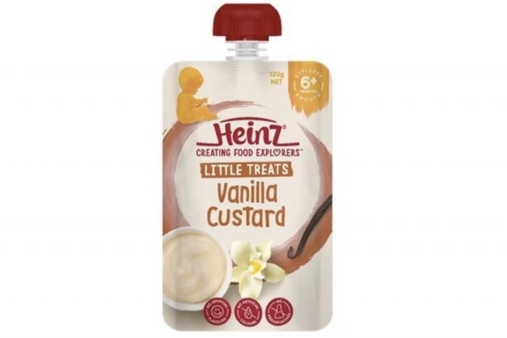 10 Makanan Bayi Terbaik di Malaysia 2025 4 Heinz Pouches in Vanilla Custard