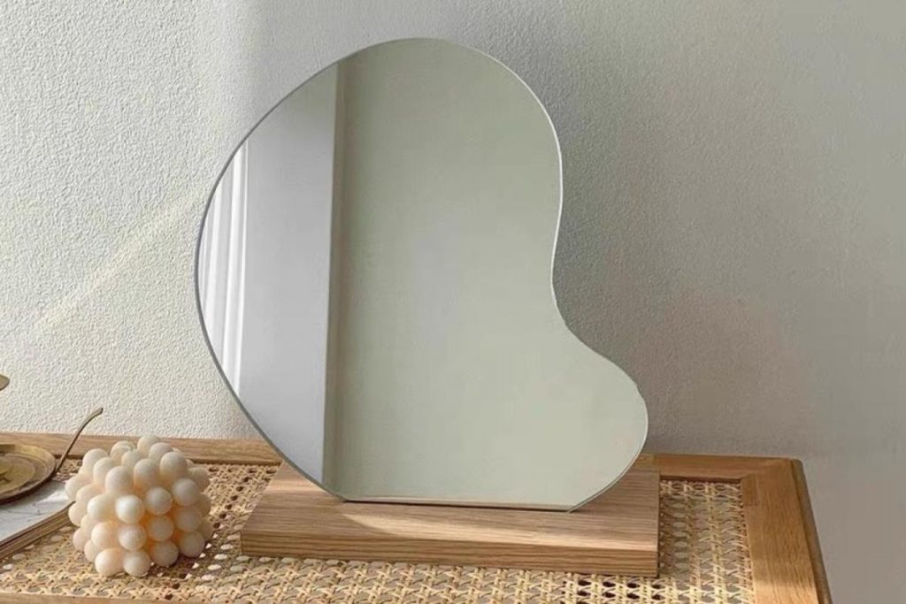 Top 10 Best Vanity Mirrors in Malaysia 2025 4 INS Irregular Wooden Mirror