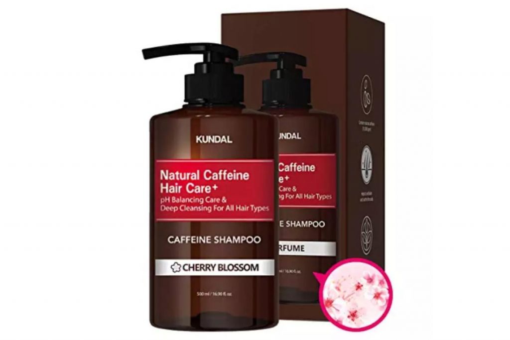 10 Syampu Terbaik di Malaysia 2025 5 KUNDAL Scalp Care Caffeine Cherry Blossom Shampoo