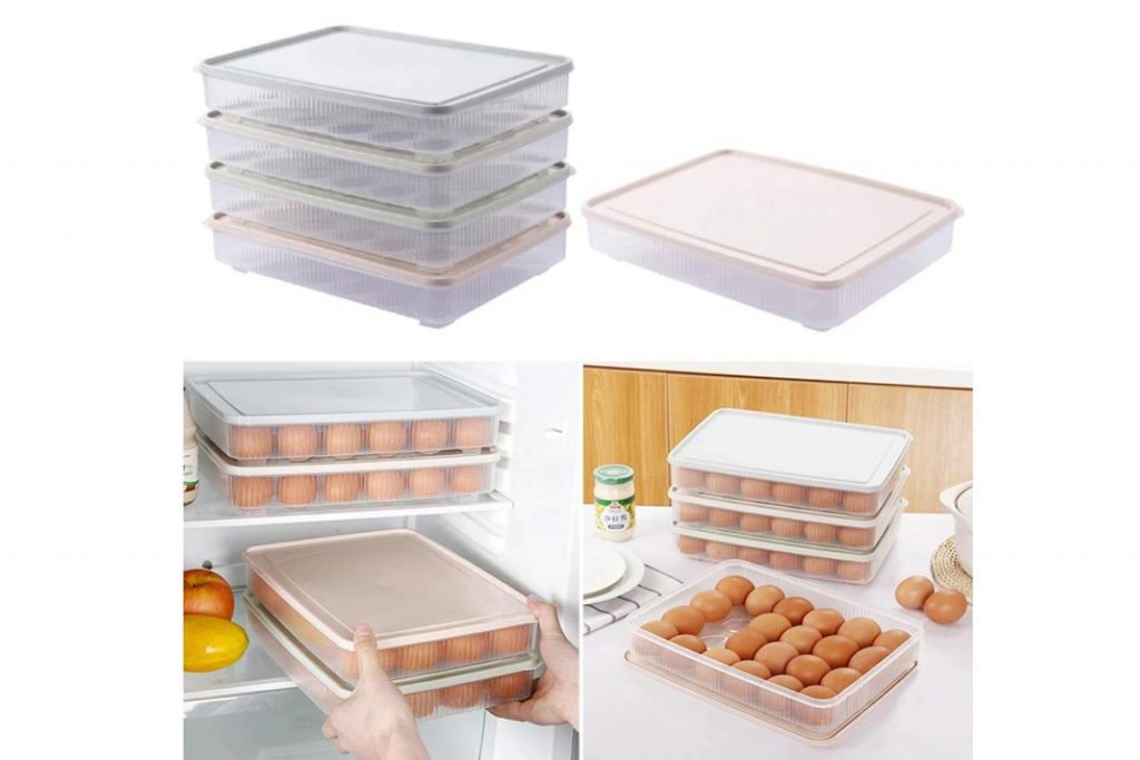 Top 10 Best Egg Storage Containers in Malaysia 2025 5 Kitchen Grid Egg Box with lid
