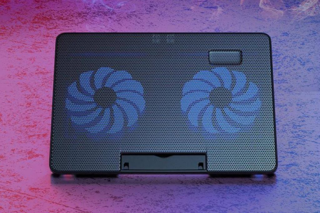 Top 10 Best Laptop Stands in Malaysia 2025 5 LED Laptop Stand with Fan Heatsink Dual USB Ports Silent Laptop Cooler Holder Four Height Adjustments
